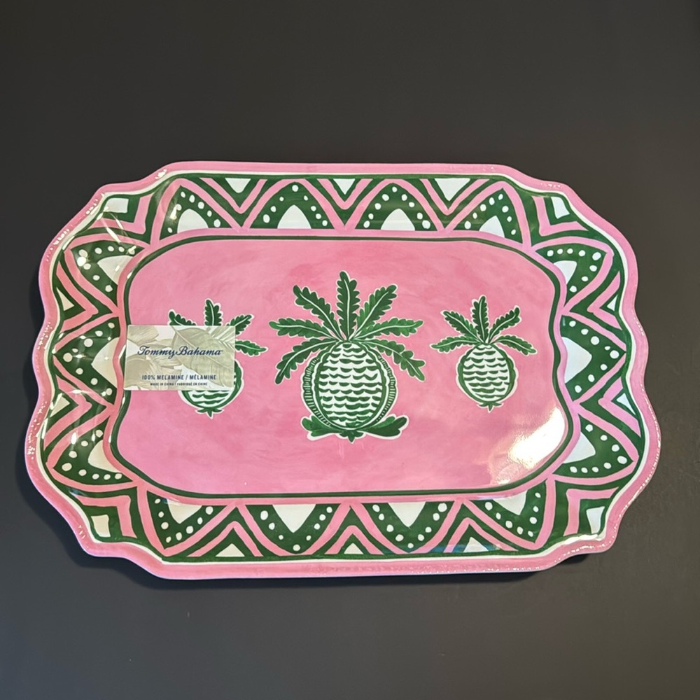TOMMY BAHAMA 100% Melamine Serving Platter - 15" X 11" - Picture 1 of 7